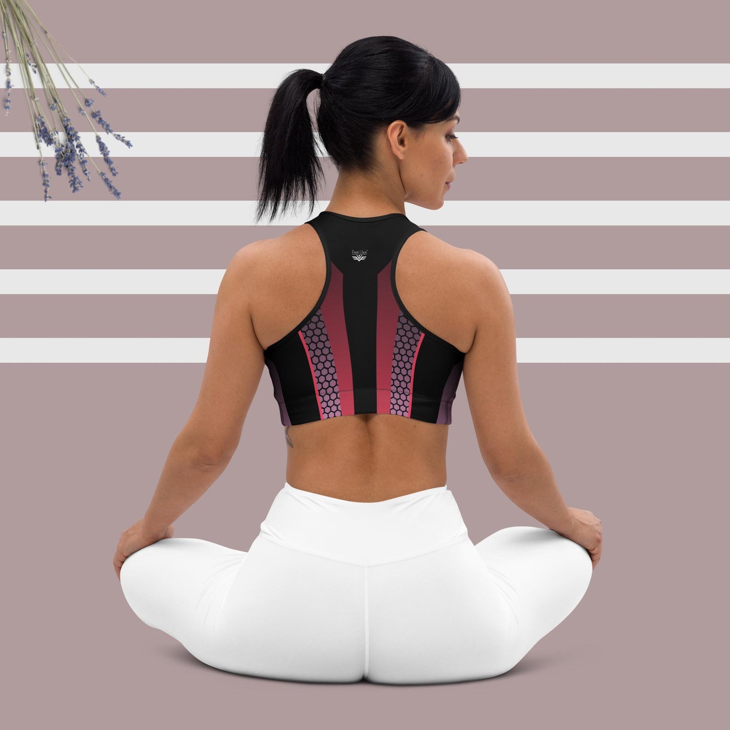 Women's/girls' sports bra with removable padding, Esseri Liberi