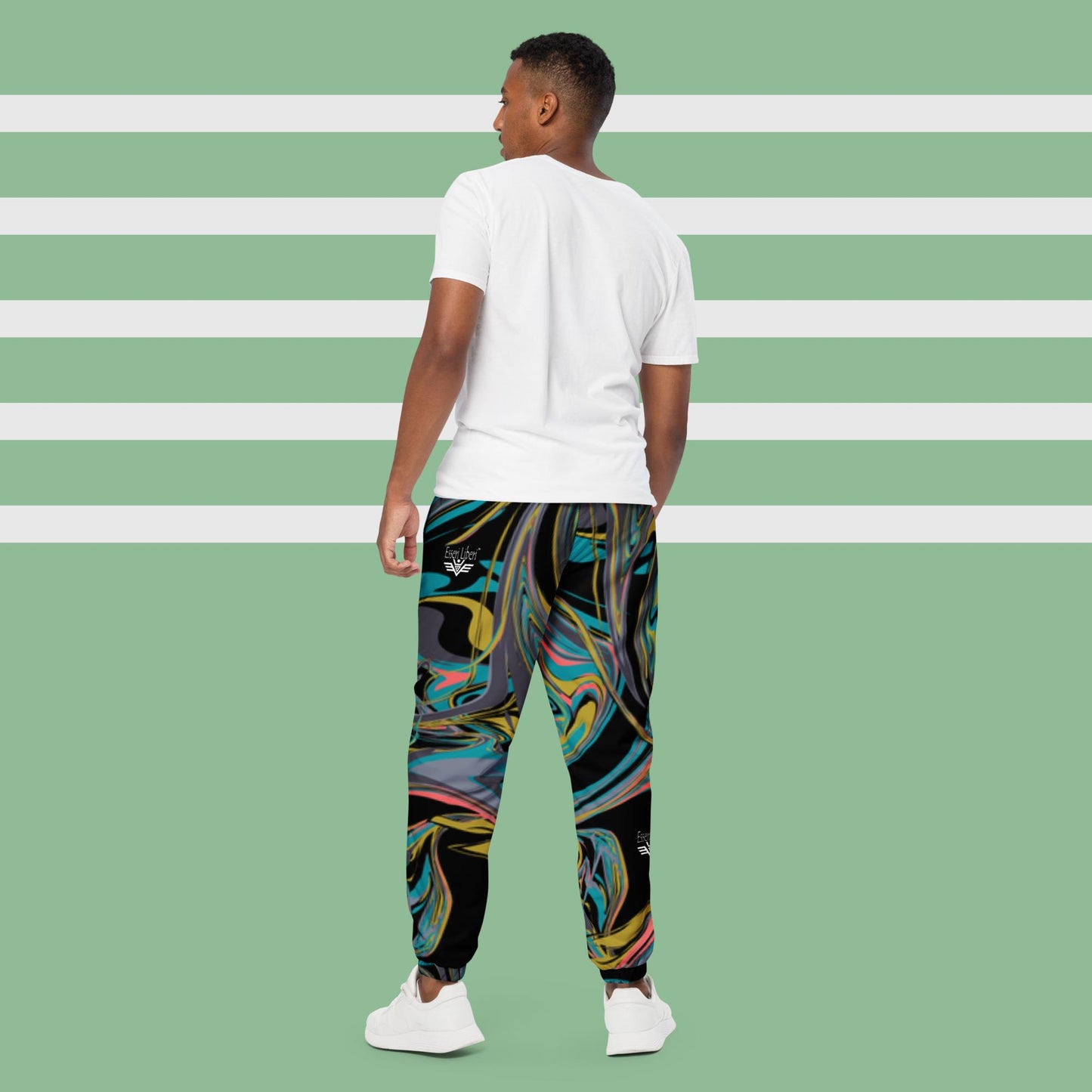 Sporthose für Jungen, Reißverschlusstaschen, Streetwear, mehrfarbiges abstraktes Muster, Esseri Liberi