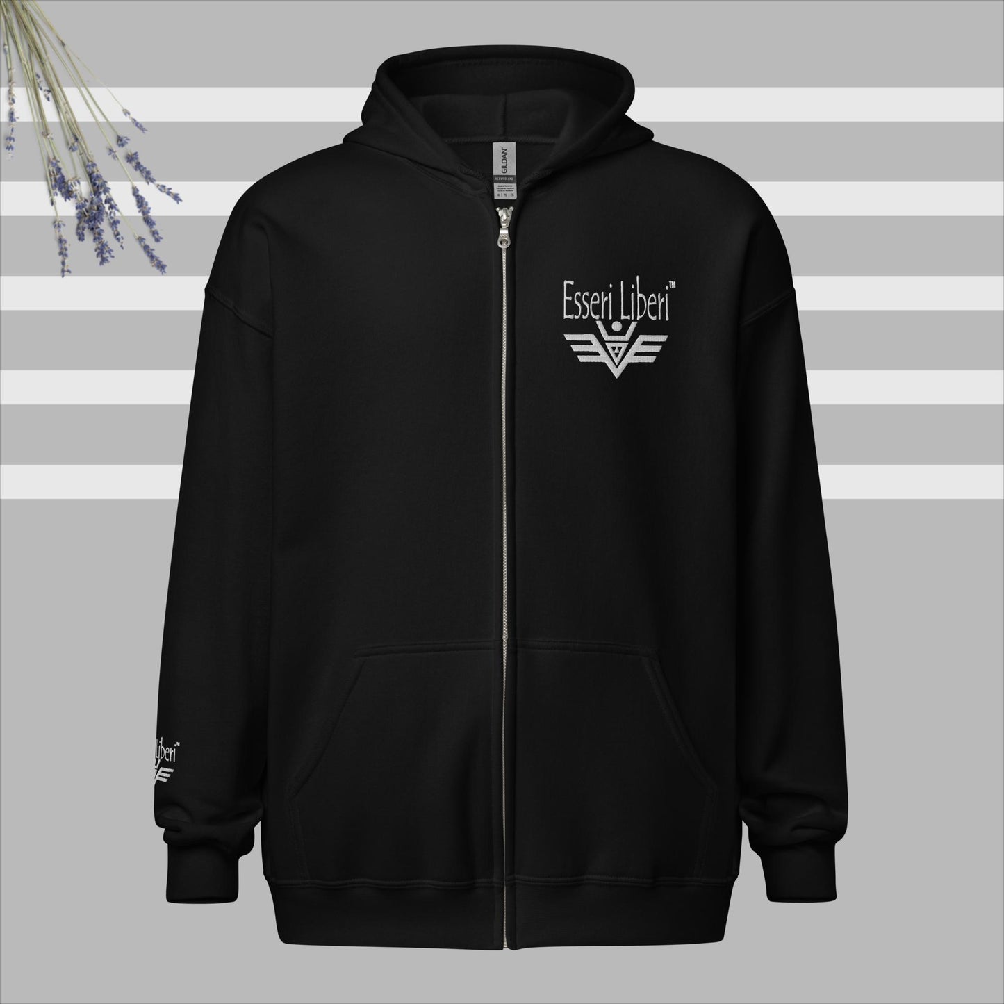 Sportliches Herren-Sweatshirt mit Kapuze, Reißverschluss und Taschen der Marke Esseri Liberi