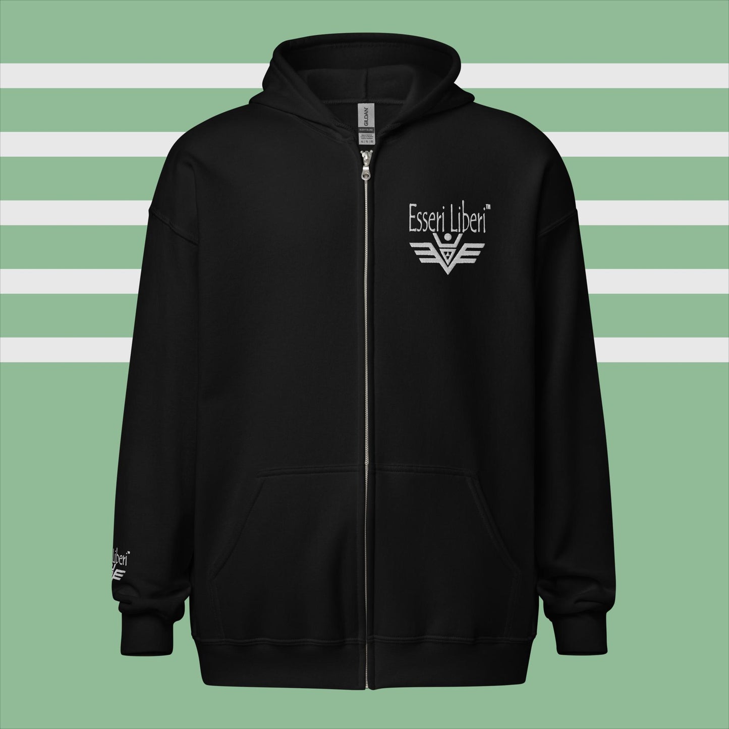 Sports boy's sweatshirt with hood, zip and pockets by Esseri Liberi brand