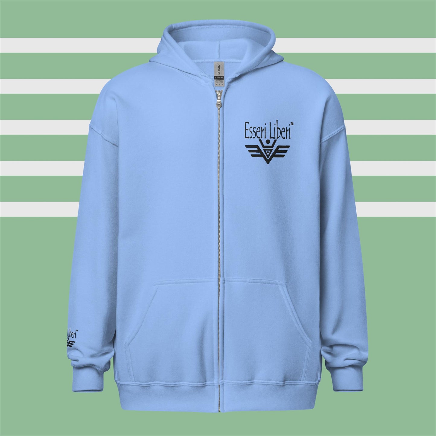 Sports boy's sweatshirt with hood, zip and pockets by Esseri Liberi brand