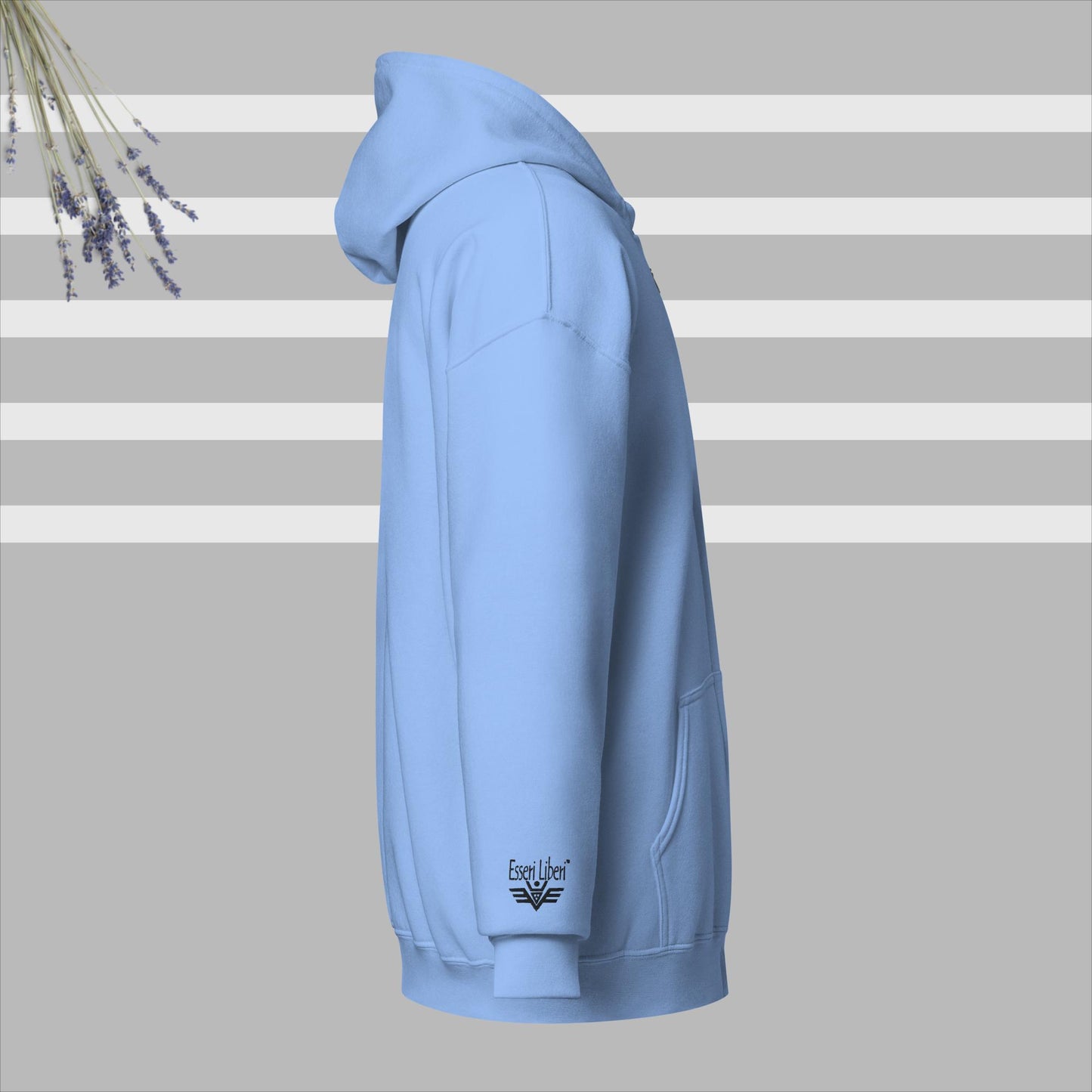 Sportliches Herren-Sweatshirt mit Kapuze, Reißverschluss und Taschen der Marke Esseri Liberi