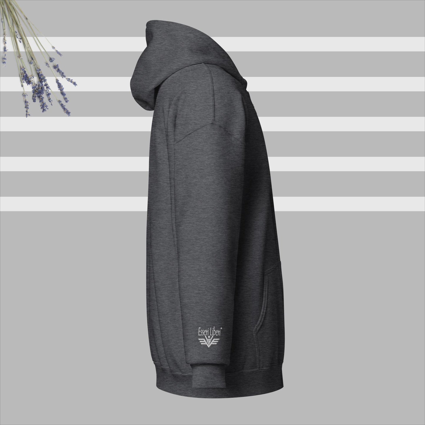 Sportliches Herren-Sweatshirt mit Kapuze, Reißverschluss und Taschen der Marke Esseri Liberi
