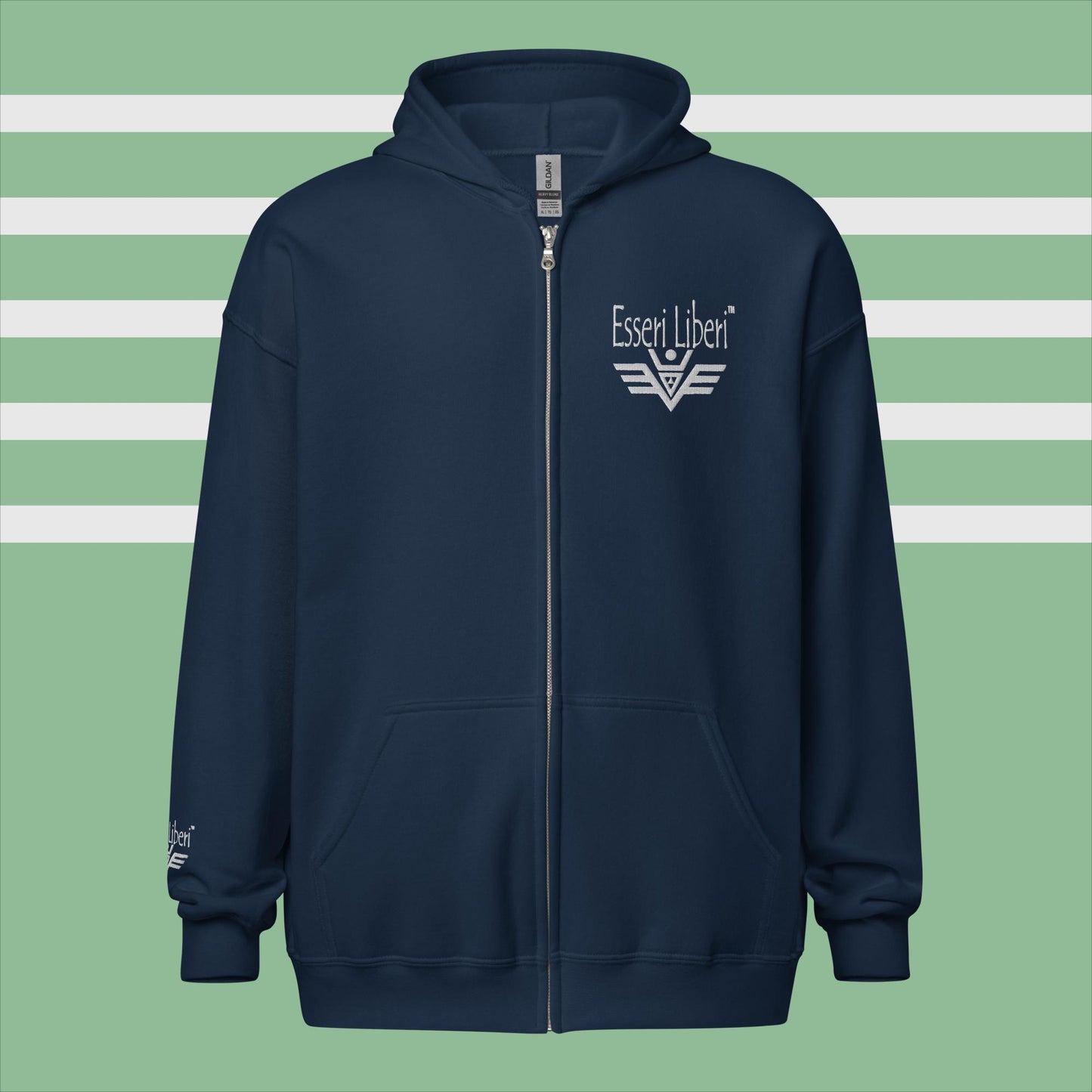 Sports boy's sweatshirt with hood, zip and pockets by Esseri Liberi brand