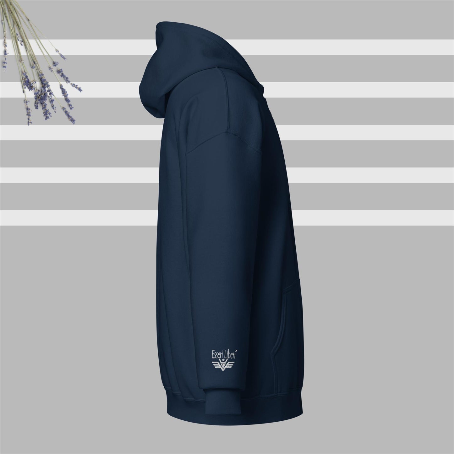 Sportliches Herren-Sweatshirt mit Kapuze, Reißverschluss und Taschen der Marke Esseri Liberi