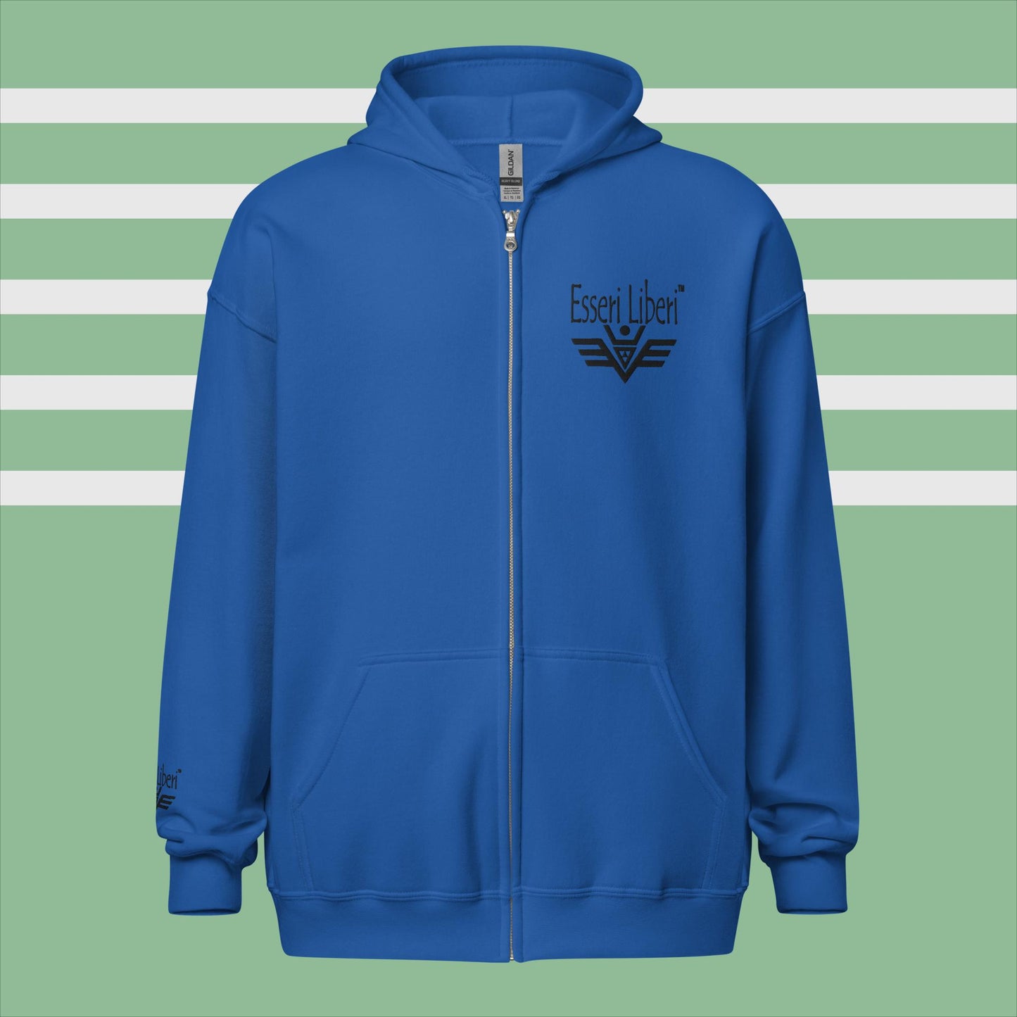 Sports boy's sweatshirt with hood, zip and pockets by Esseri Liberi brand