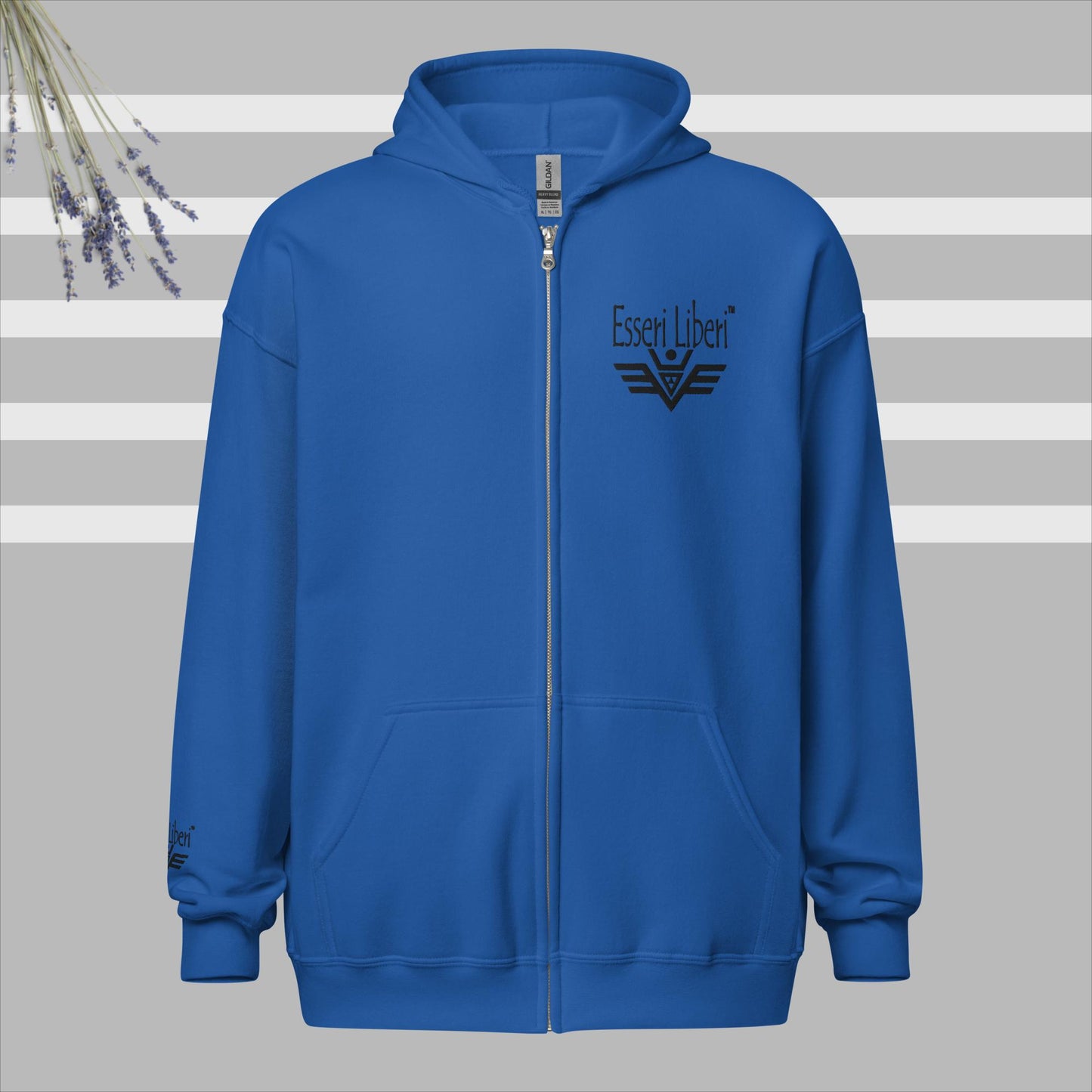 Sportliches Herren-Sweatshirt mit Kapuze, Reißverschluss und Taschen der Marke Esseri Liberi