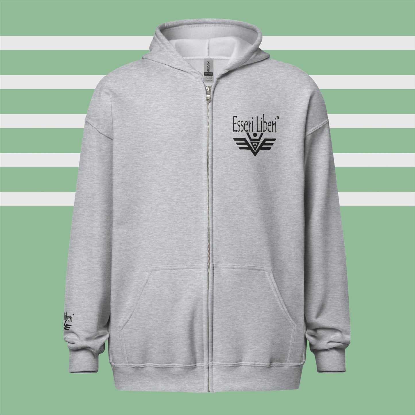 Sports boy's sweatshirt with hood, zip and pockets by Esseri Liberi brand