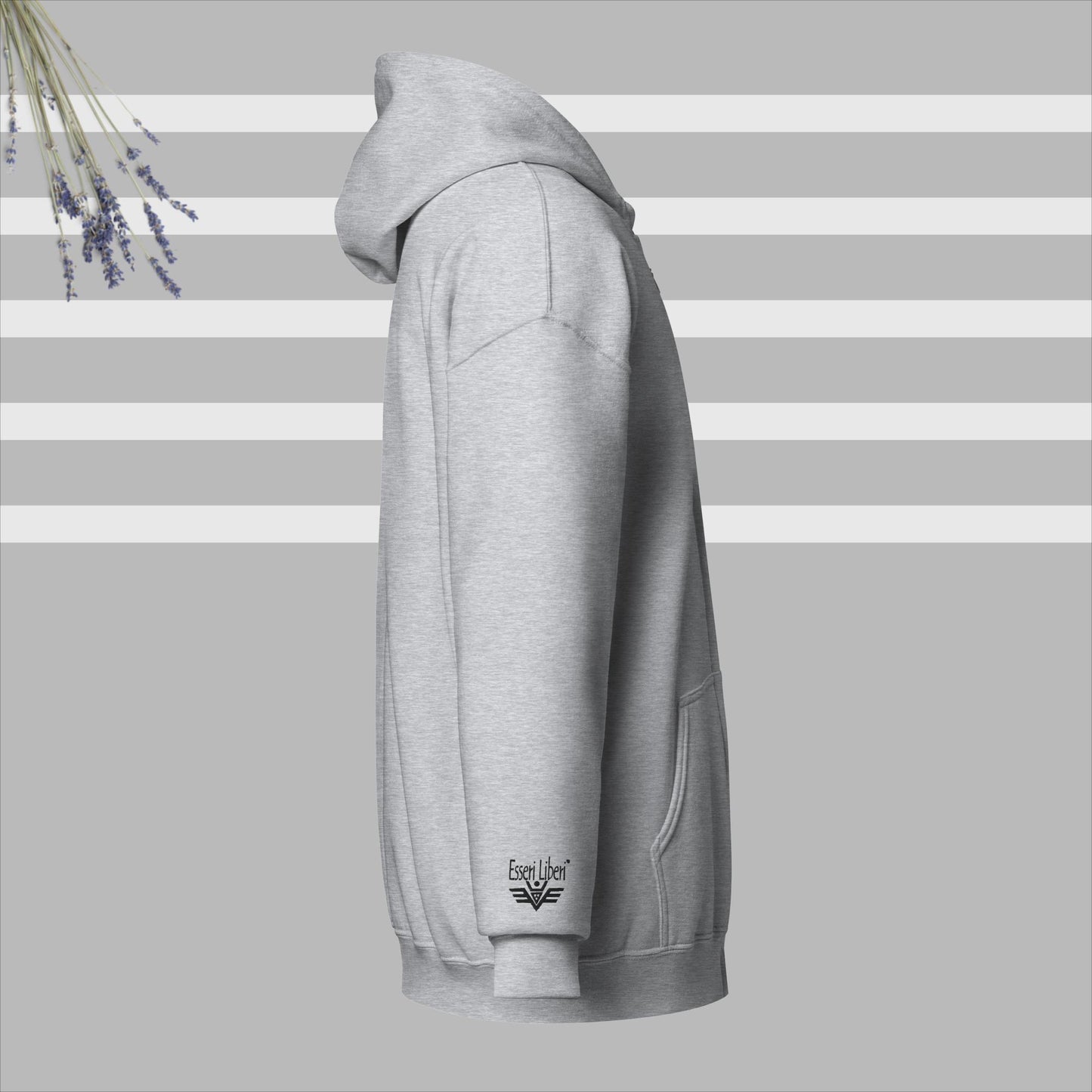 Sportliches Herren-Sweatshirt mit Kapuze, Reißverschluss und Taschen der Marke Esseri Liberi