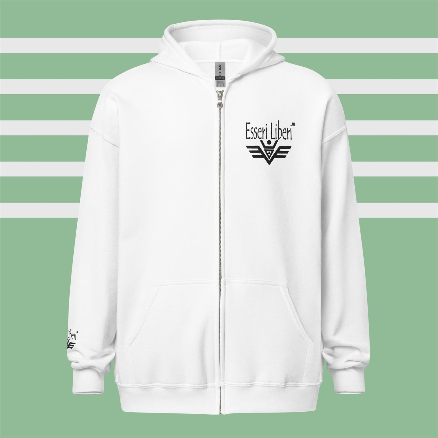Sports boy's sweatshirt with hood, zip and pockets by Esseri Liberi brand