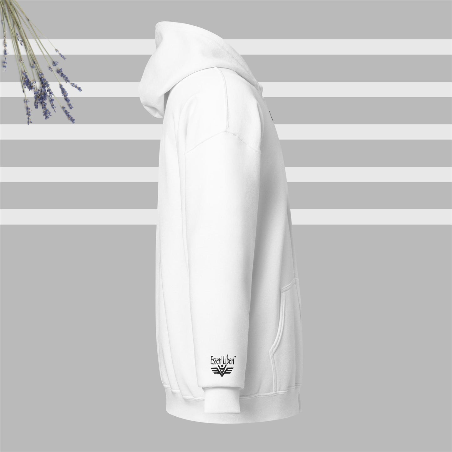 Sportliches Herren-Sweatshirt mit Kapuze, Reißverschluss und Taschen der Marke Esseri Liberi