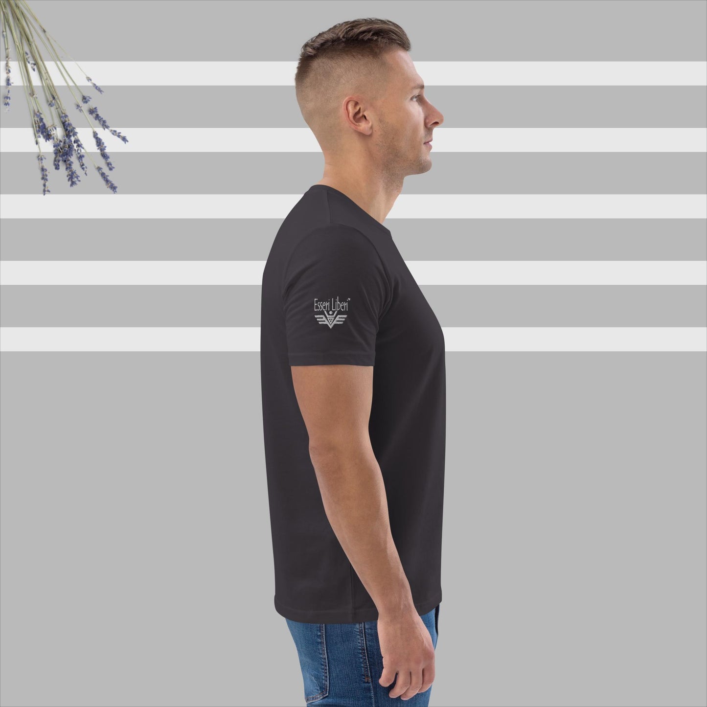 Kurzärmliges Sport-T-Shirt für Herren mit Stickerei der Marke Esseri Liberi
