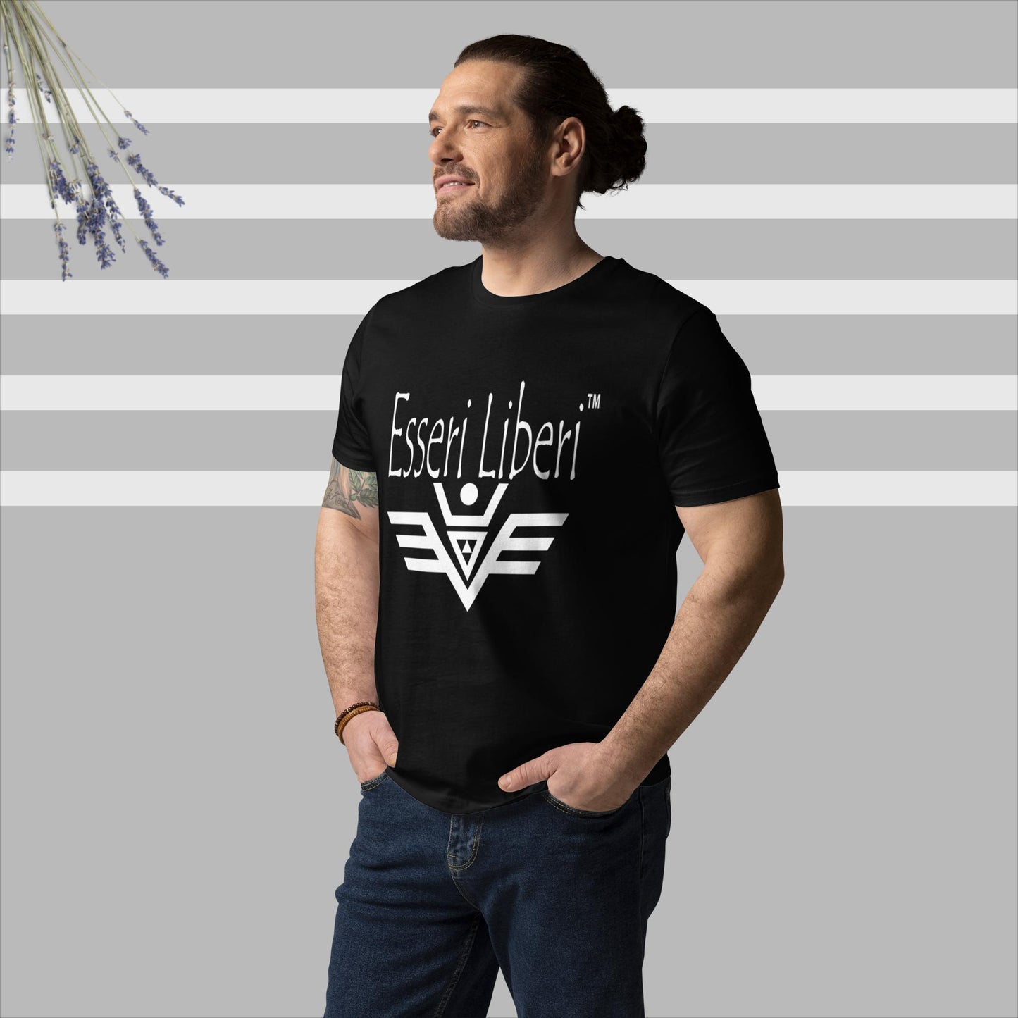 Sport-T-Shirt für Herren der Marke Esseri Liberi mit kurzen Ärmeln aus Bio-Baumwolle