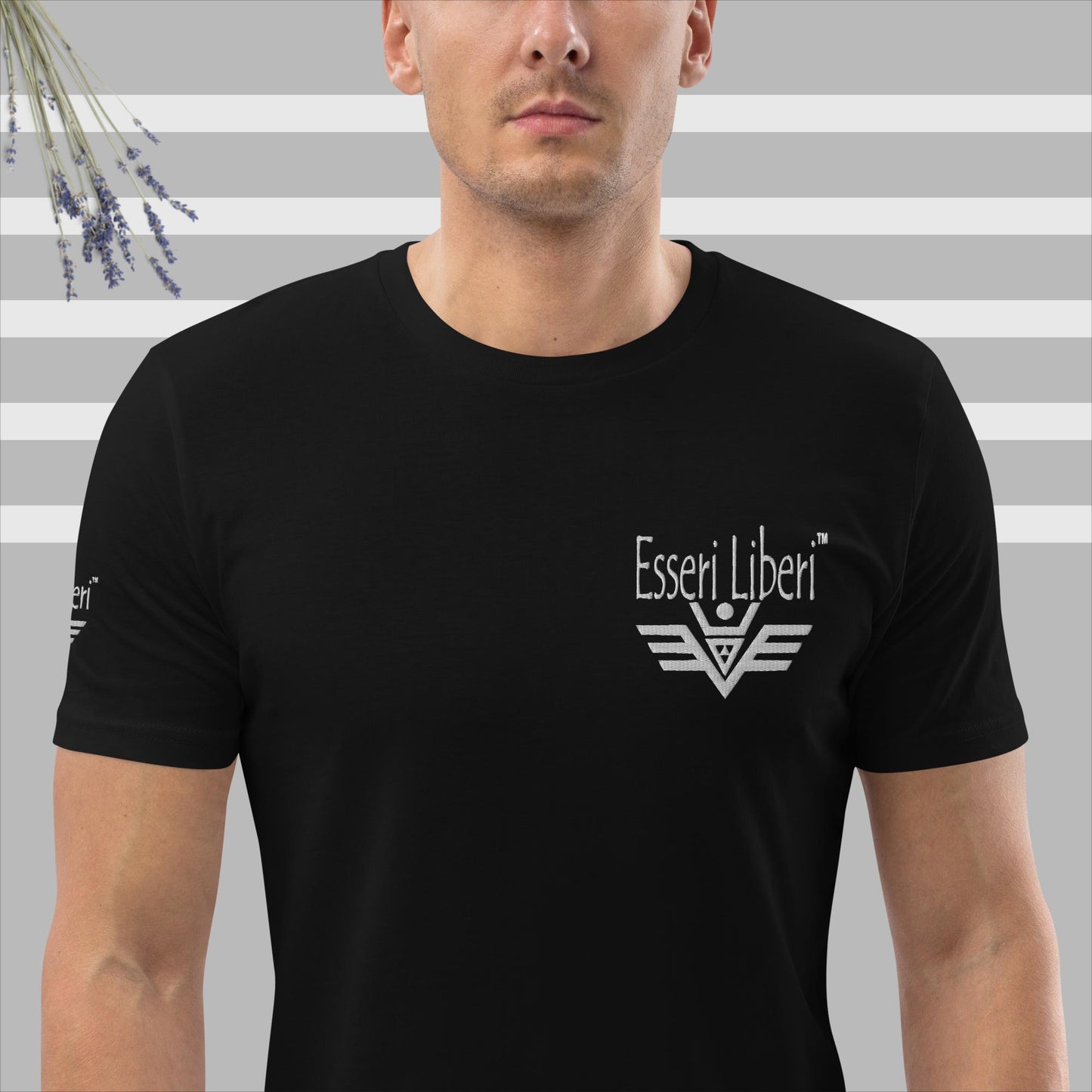Kurzärmliges Sport-T-Shirt für Herren mit Stickerei der Marke Esseri Liberi
