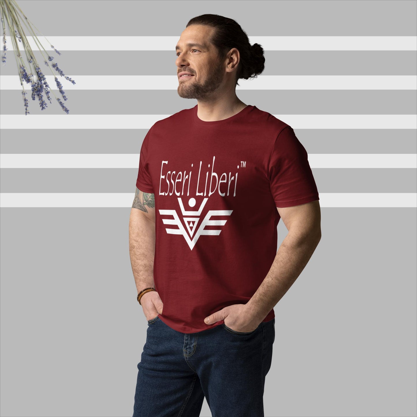Sport-T-Shirt für Herren der Marke Esseri Liberi mit kurzen Ärmeln aus Bio-Baumwolle