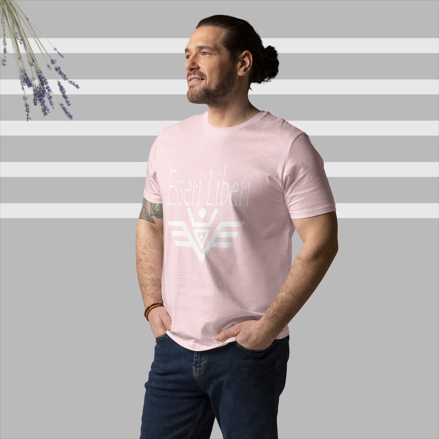 Sport-T-Shirt für Herren der Marke Esseri Liberi mit kurzen Ärmeln aus Bio-Baumwolle