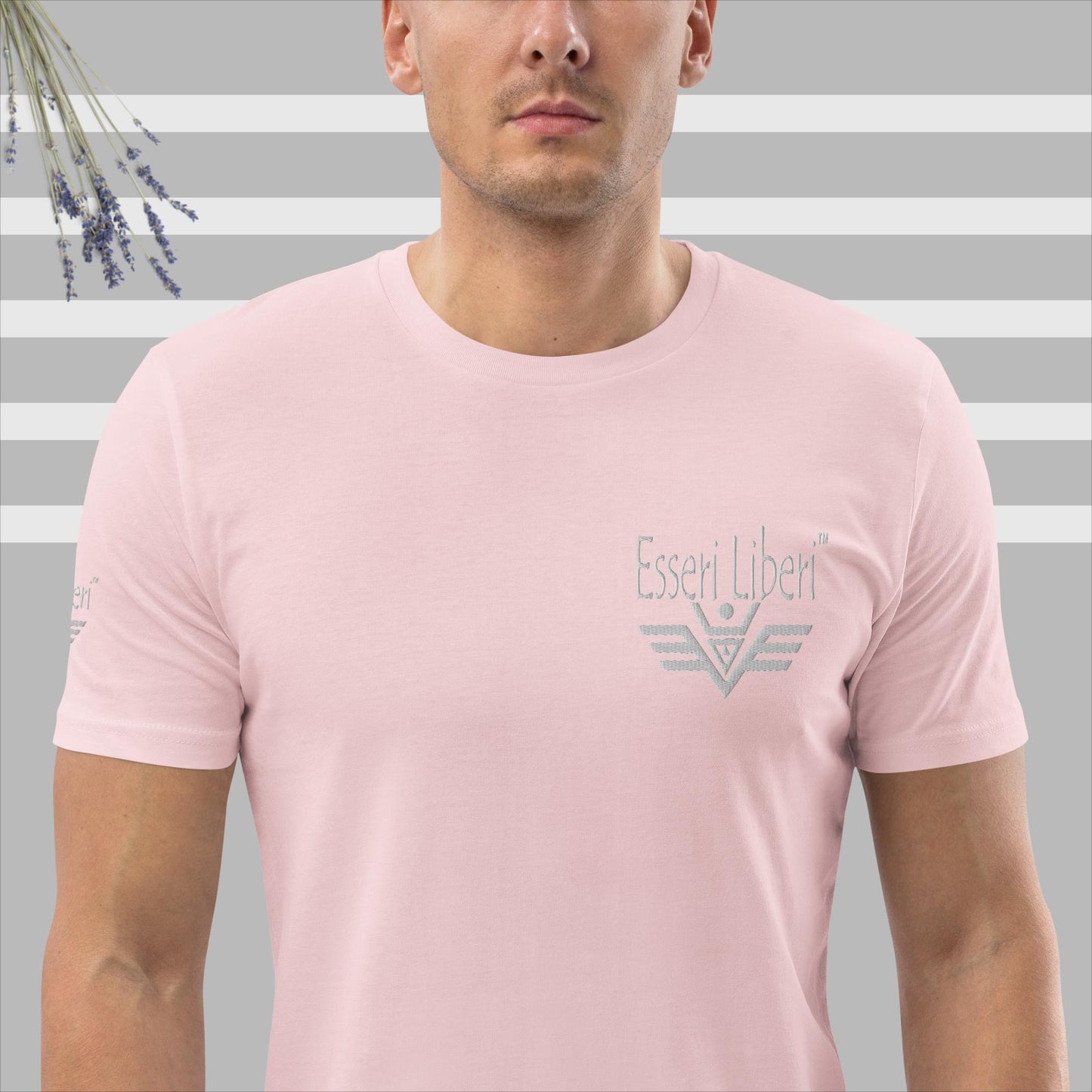 Kurzärmliges Sport-T-Shirt für Herren mit Stickerei der Marke Esseri Liberi