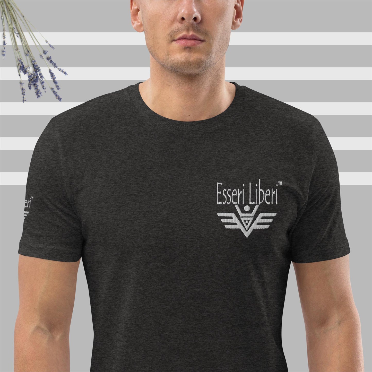 Kurzärmliges Sport-T-Shirt für Herren mit Stickerei der Marke Esseri Liberi