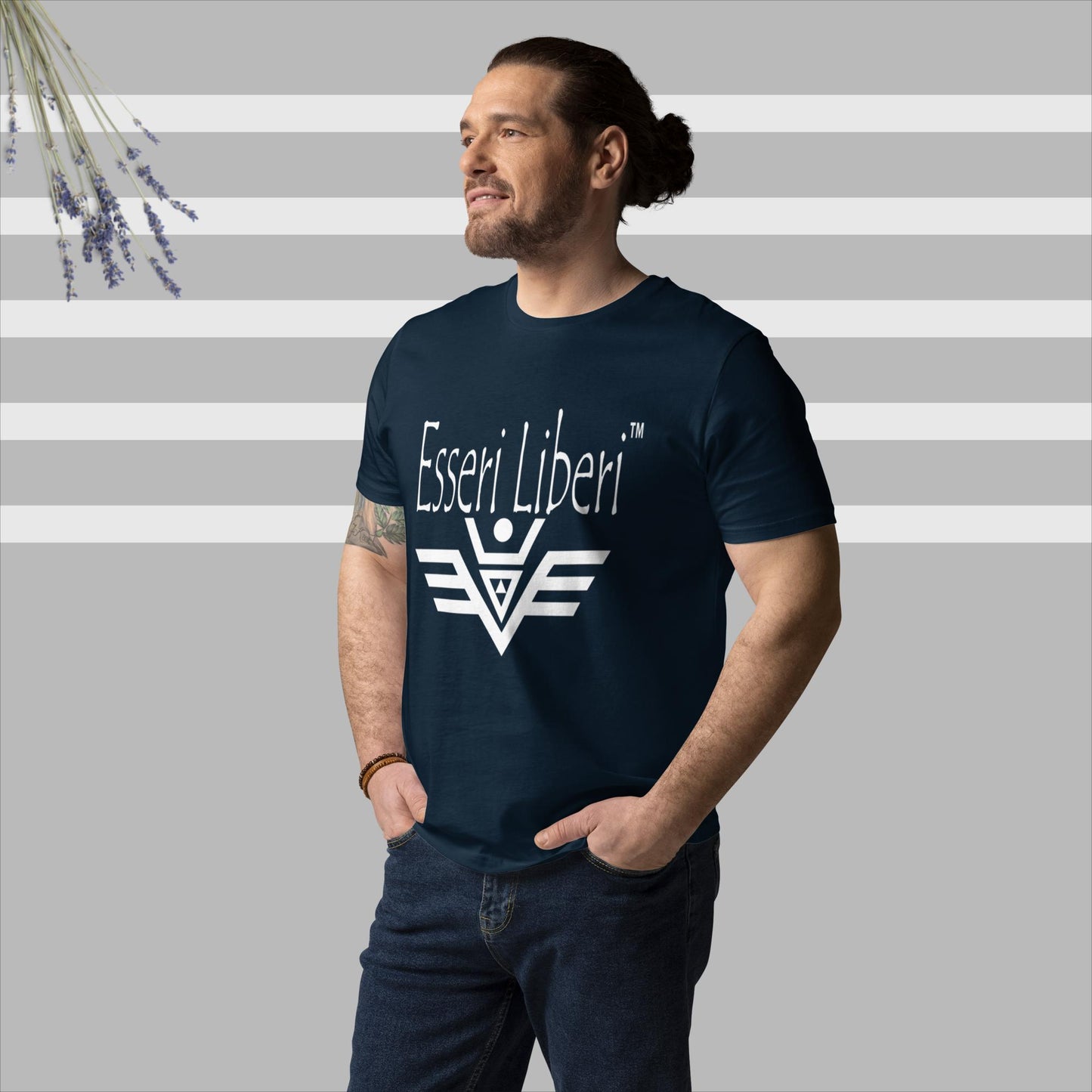 Sport-T-Shirt für Herren der Marke Esseri Liberi mit kurzen Ärmeln aus Bio-Baumwolle