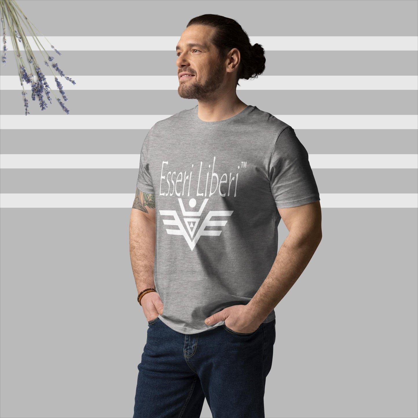 Sport-T-Shirt für Herren der Marke Esseri Liberi mit kurzen Ärmeln aus Bio-Baumwolle