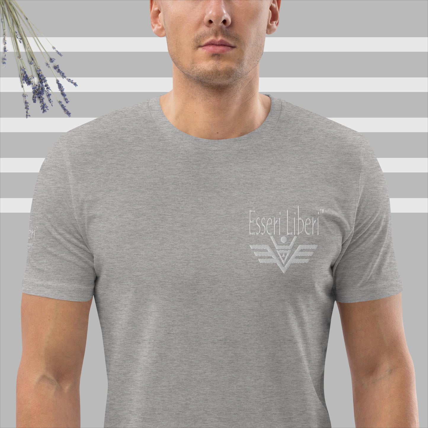 Kurzärmliges Sport-T-Shirt für Herren mit Stickerei der Marke Esseri Liberi