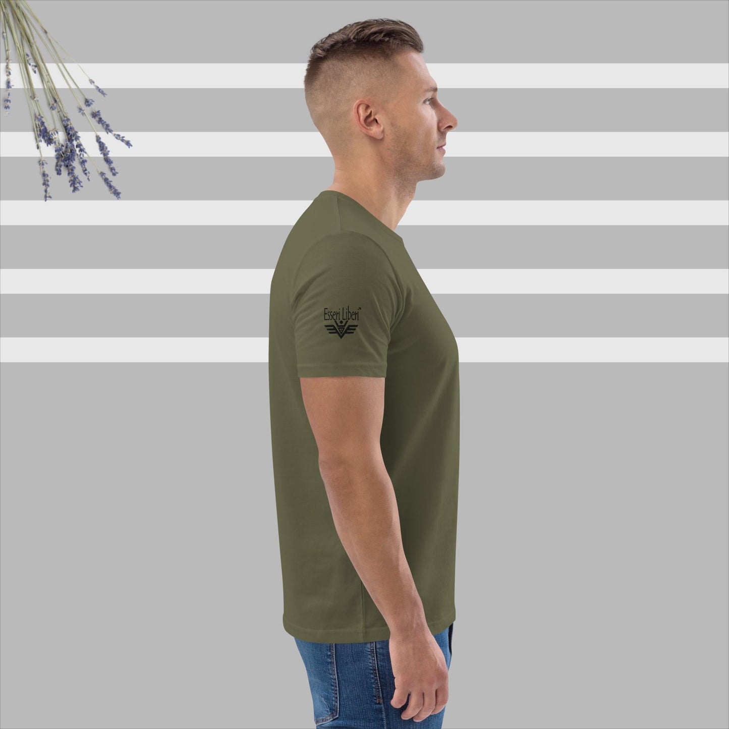 T-shirt uomo sport manica corta marchio Esseri Liberi ricamato
