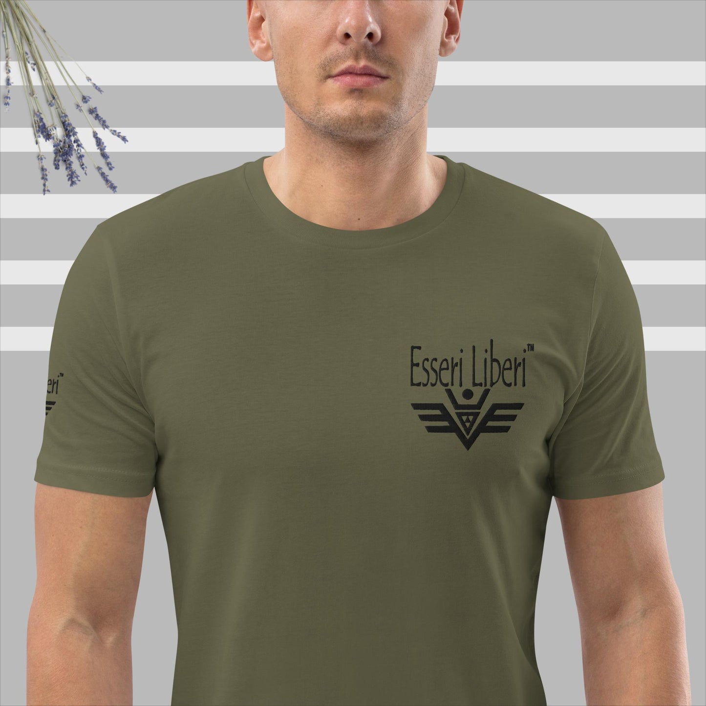 T-shirt uomo sport manica corta marchio Esseri Liberi ricamato
