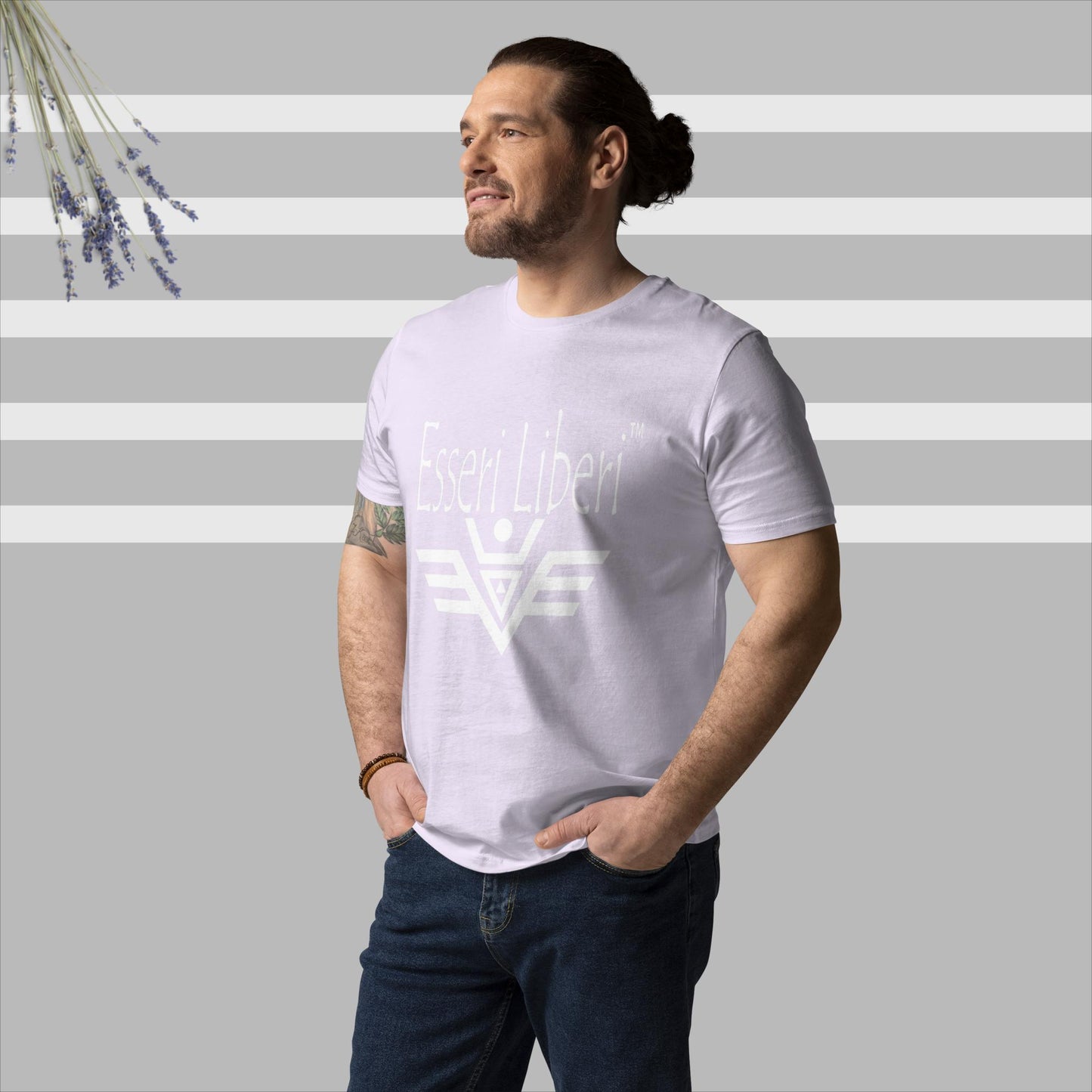 Sport-T-Shirt für Herren der Marke Esseri Liberi mit kurzen Ärmeln aus Bio-Baumwolle
