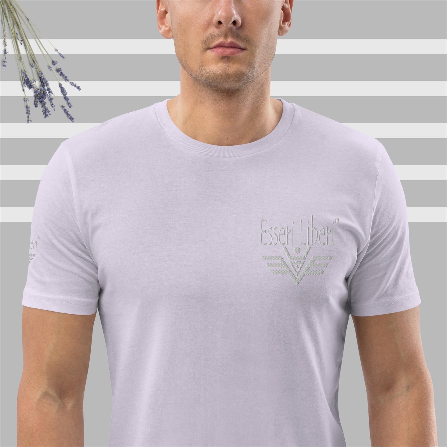 Kurzärmliges Sport-T-Shirt für Herren mit Stickerei der Marke Esseri Liberi
