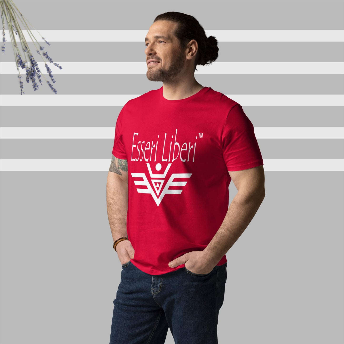 Sport-T-Shirt für Herren der Marke Esseri Liberi mit kurzen Ärmeln aus Bio-Baumwolle