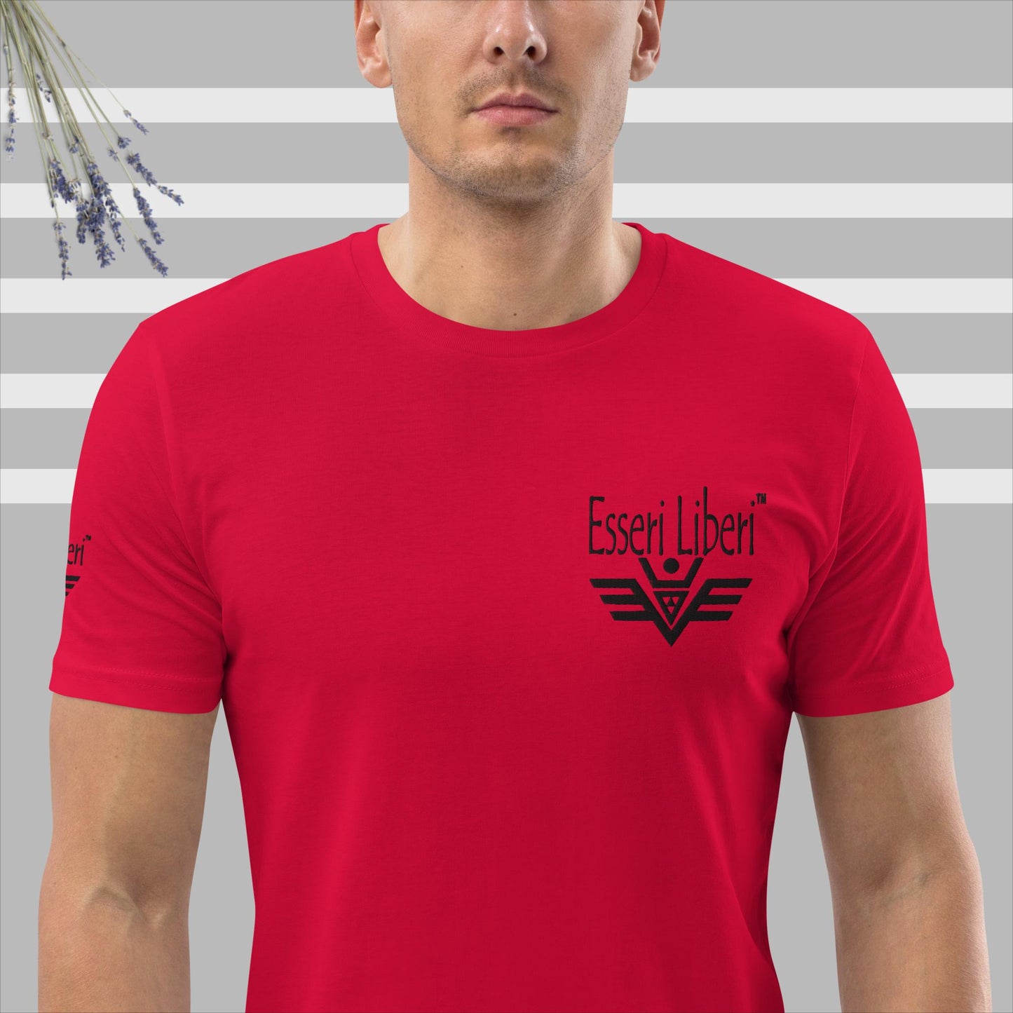 T-shirt uomo sport manica corta marchio Esseri Liberi ricamato