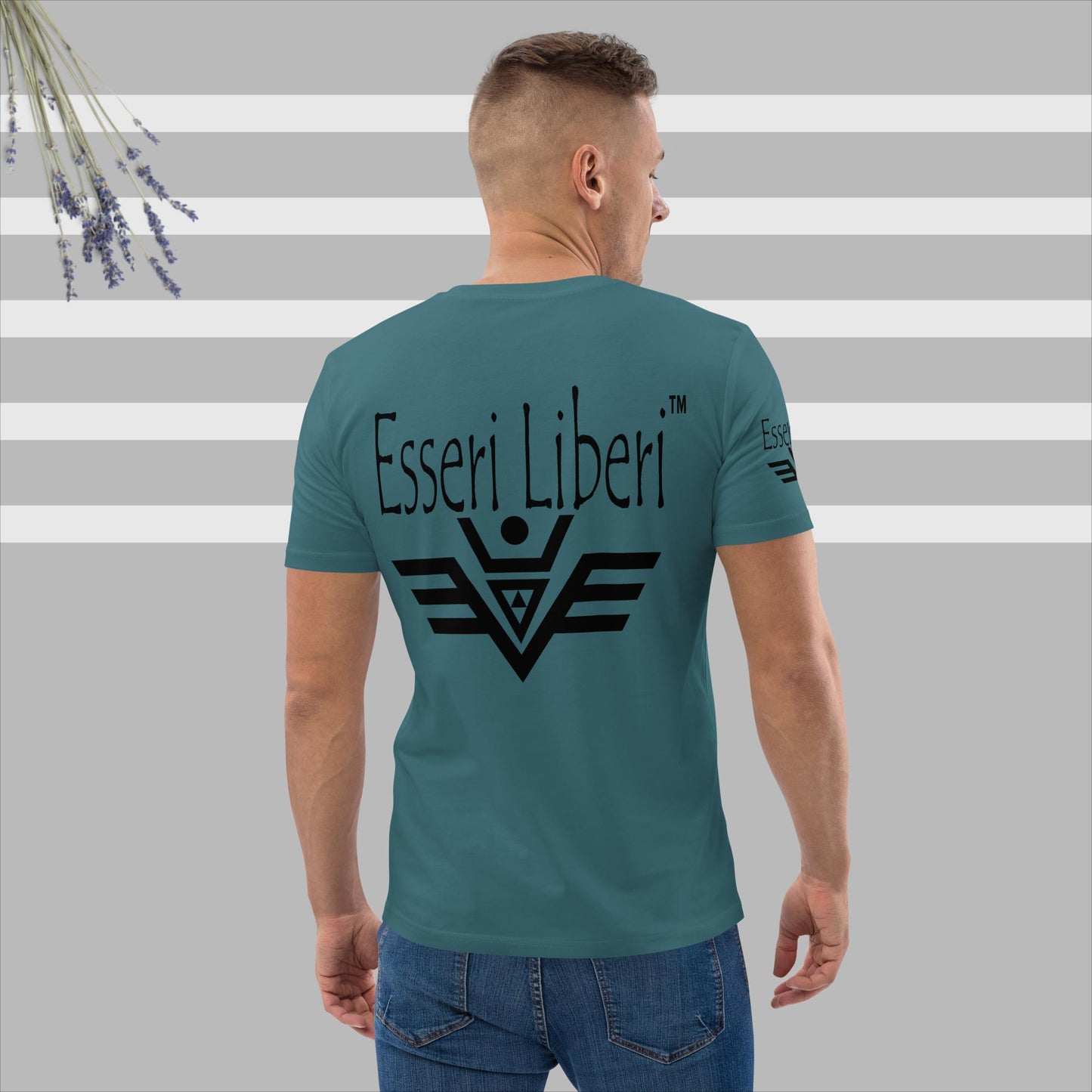 T-shirt uomo sport manica corta in cotone organico Brand Esseri Liberi