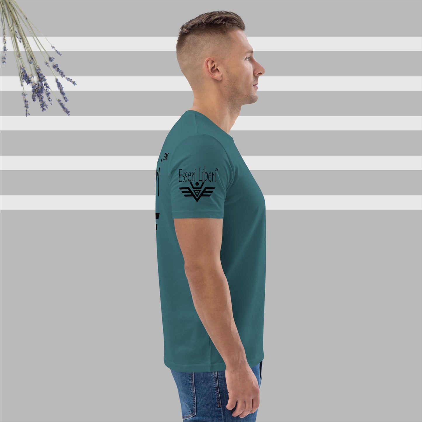 T-shirt uomo sport manica corta in cotone organico Brand Esseri Liberi