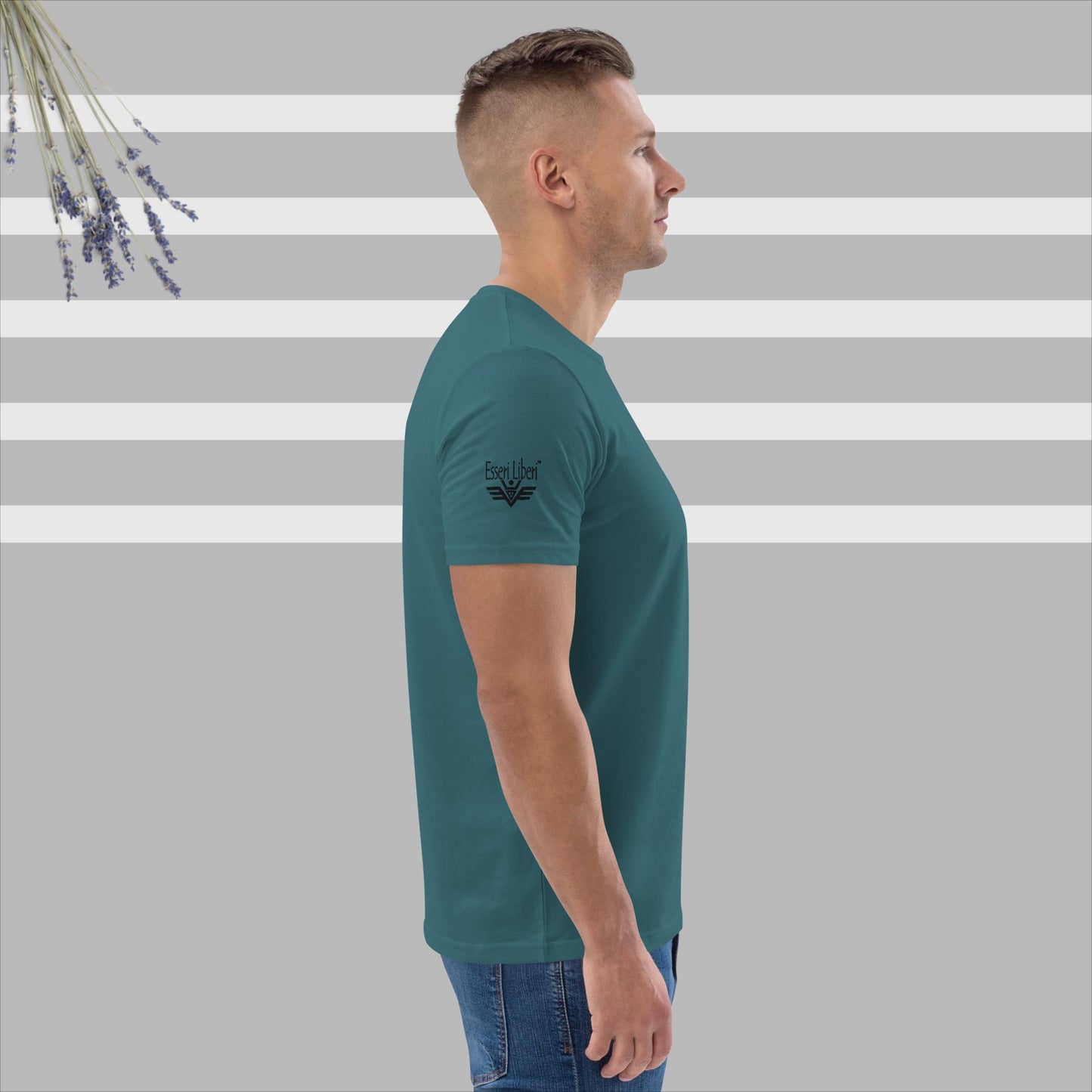 T-shirt uomo sport manica corta marchio Esseri Liberi ricamato