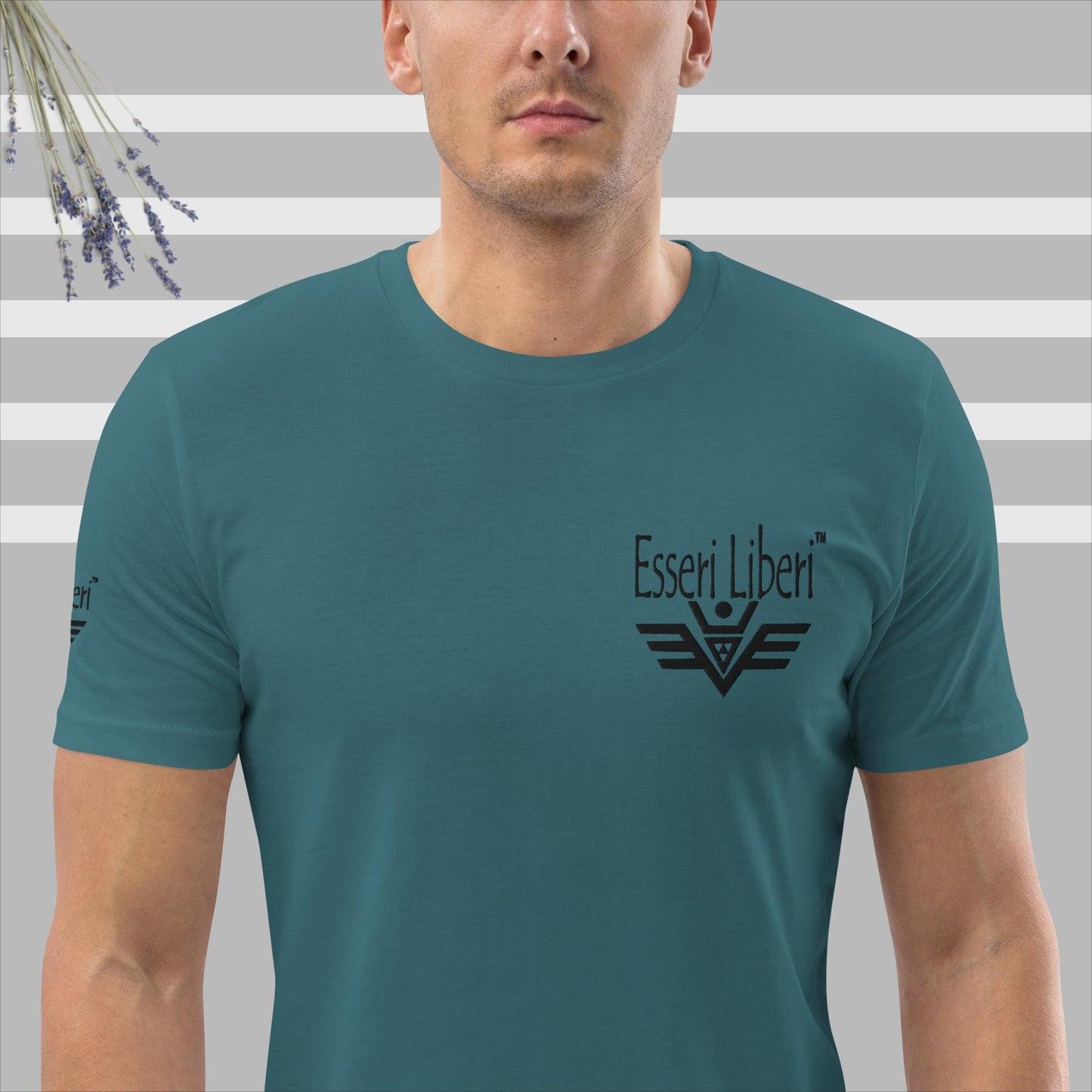 T-shirt uomo sport manica corta marchio Esseri Liberi ricamato