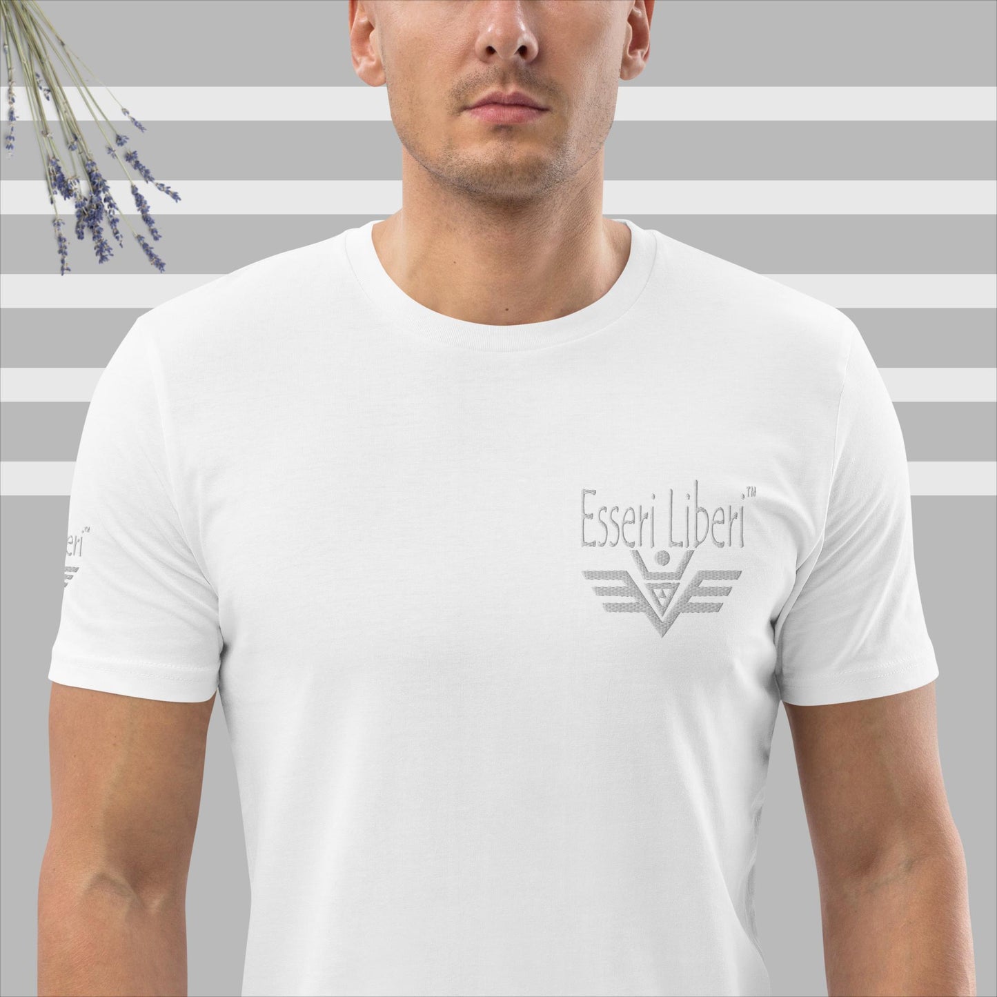 Kurzärmliges Sport-T-Shirt für Herren mit Stickerei der Marke Esseri Liberi