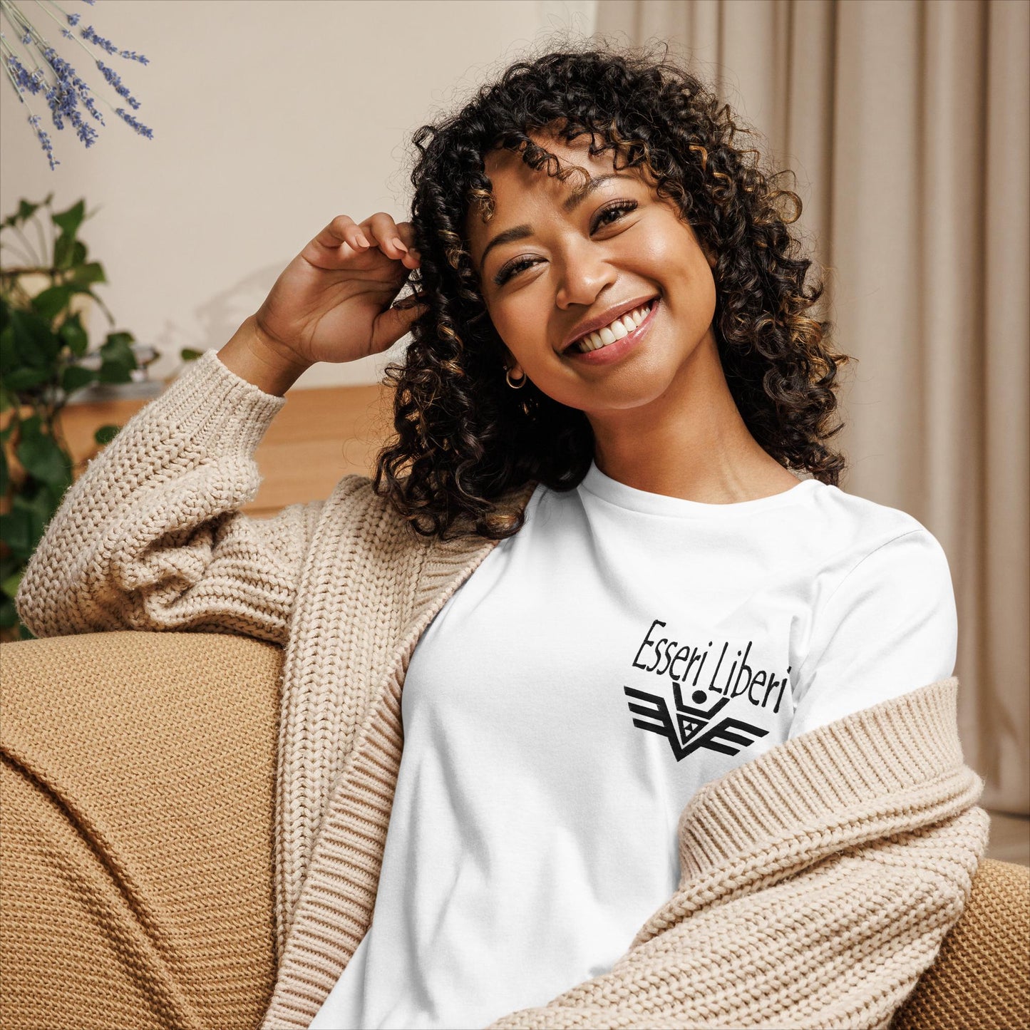 T-shirt donna sport manica corta, vestibilità morbida, Brand Esseri Liberi