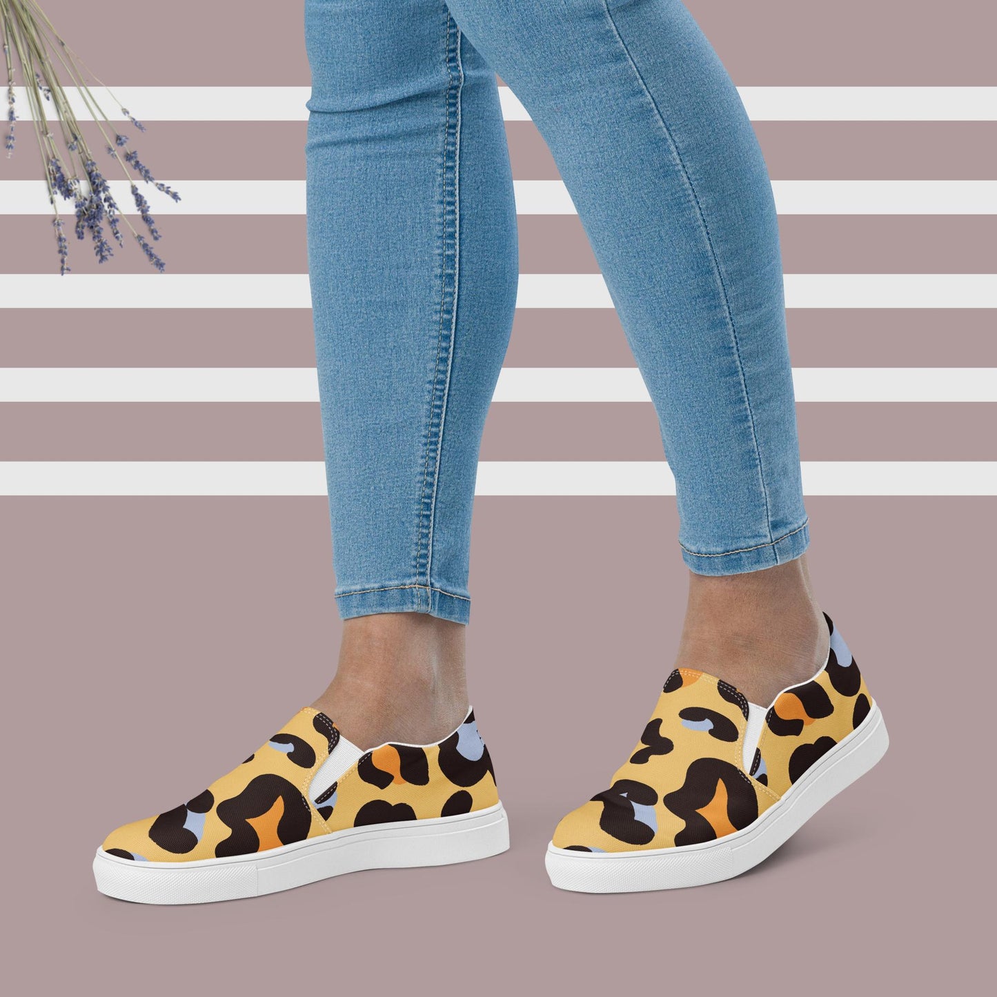 Women's espadrille shoes, canvas without laces, removable soles, Esseri Liberi