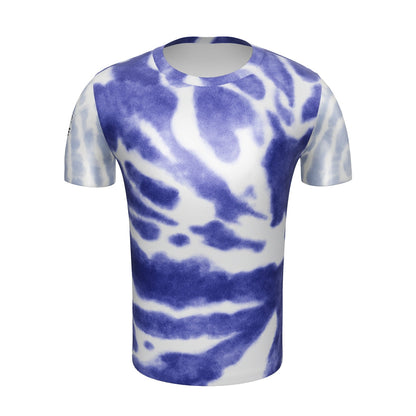 T-shirt ragazzo/uomo manica corta, girocollo, fantasia azzurra Esseri Liberi